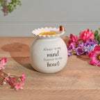 Robin and daisy stoneware wax burner