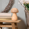 Clay rustic mushroom with speckles ornament (Small)