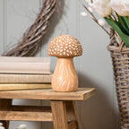 Clay rustic mushroom with speckles ornament (Small)