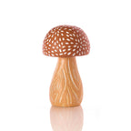 Clay rustic mushroom ornament with speckles (Large)