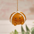 Handcrafted Henry the hot cross bun hanging dec