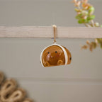 Handcrafted Henry the hot cross bun hanging dec