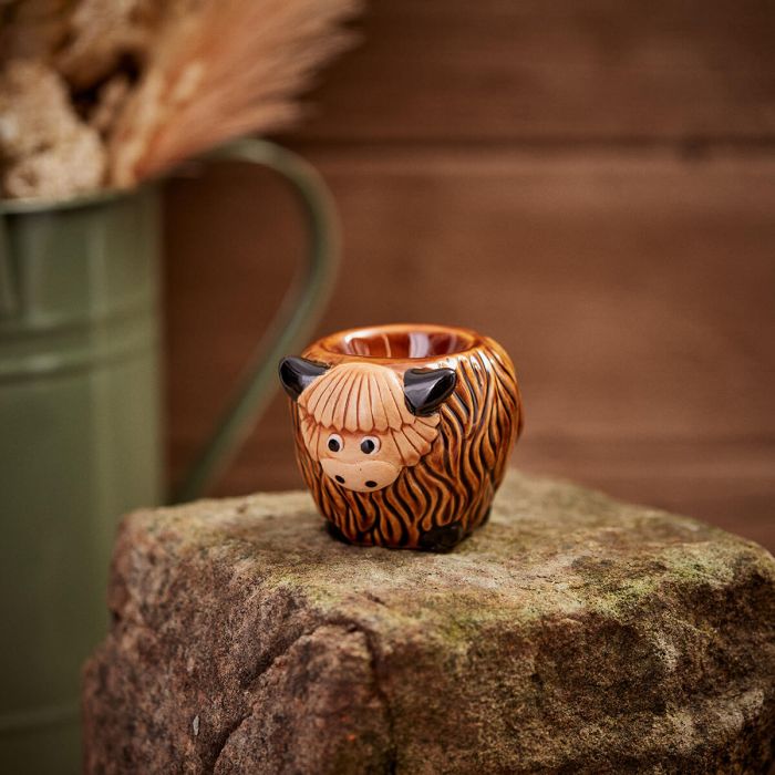 Highland cow egg cup