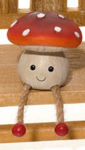 Toadstool tales mushroom/acorn shelf sitter
