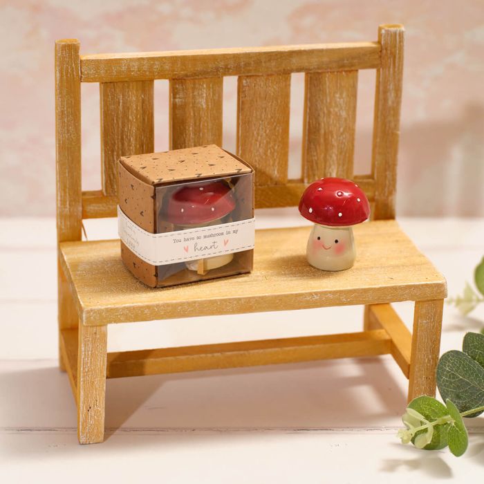 Tiny world handcrafted toadstool keepsake
