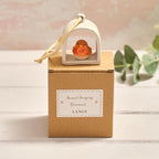 Tiny world robin arch shaped ceramic hanger