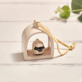 Tiny world boxed sheep arched ceramic hanger