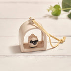 Tiny world boxed sheep arched ceramic hanger