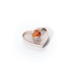 Tiny world 'Robins appear' heart shaped ceramic trinket dish