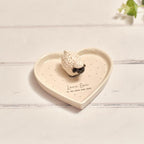 Tiny world boxed 'Love ewe' heart shaped sheep trinket dish