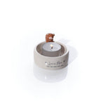 Tiny world boxed 'Love moo' highland cow ceramic tealight holder