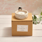 Tiny world boxed 'Love ewe' sheep ceramic tealight holder