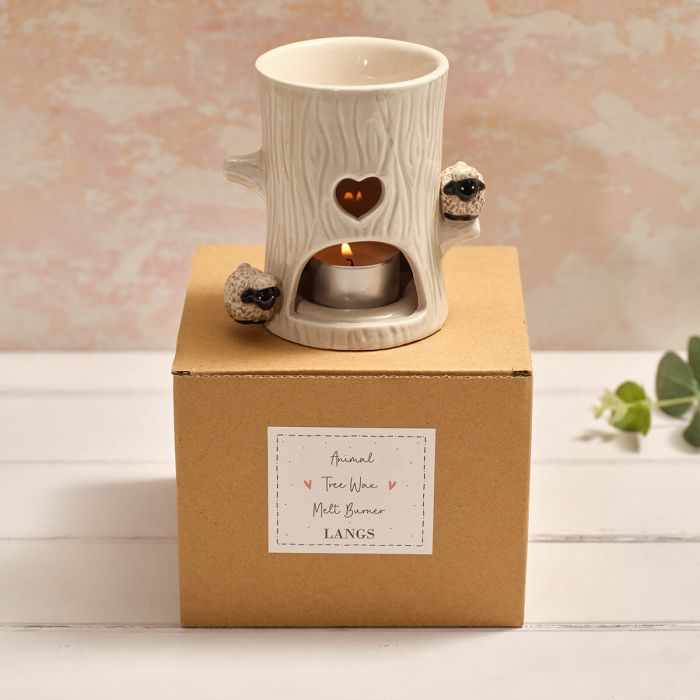 Tiny world boxed sheep tree shaped wax melt burner