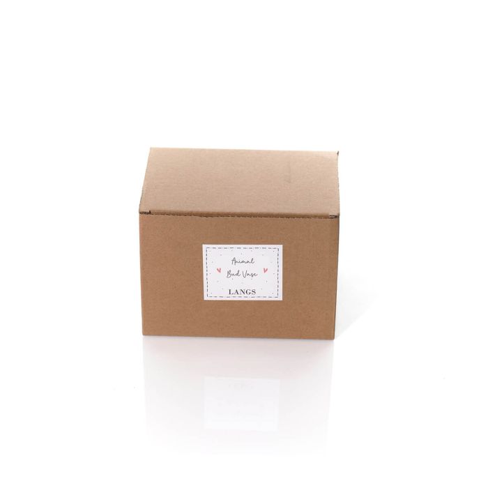 Tiny world boxed 'robins appear' ceramic bud vase