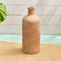 Rustic terracotta bottle shape stoneware vase