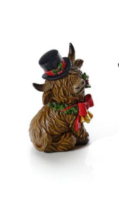 Christmas highland cow ornament