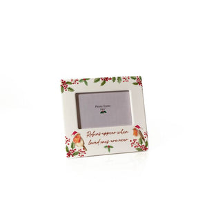Robins appear ceramic photo frame