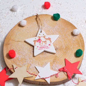 First Christmas as Mummy and Daddy hanging star