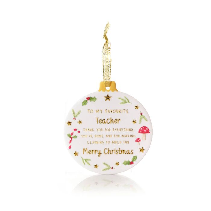To my teacher ceramic hanging dec