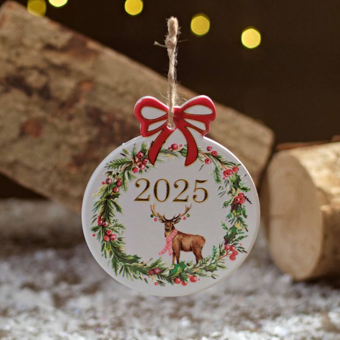Frosted forest stag 2025 hanging dec