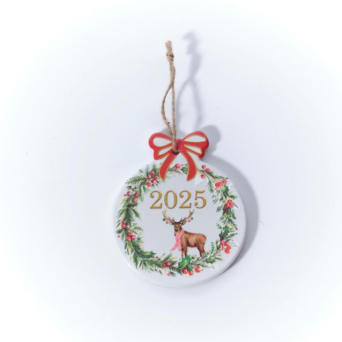 Frosted forest stag 2025 hanging dec
