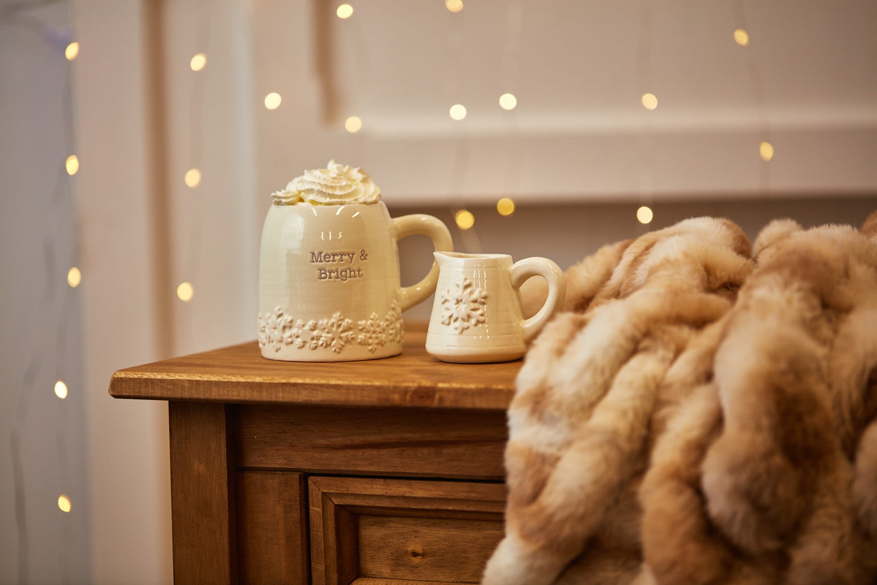 Snowflake Merry & Bright mug