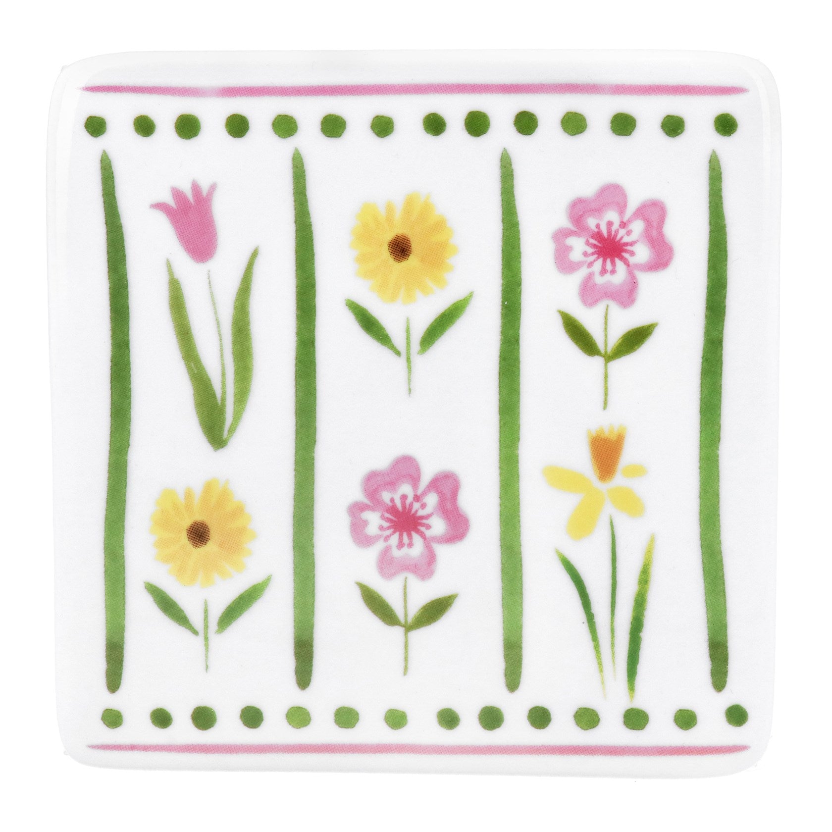 Pastel Meadow Porcelain Coaster