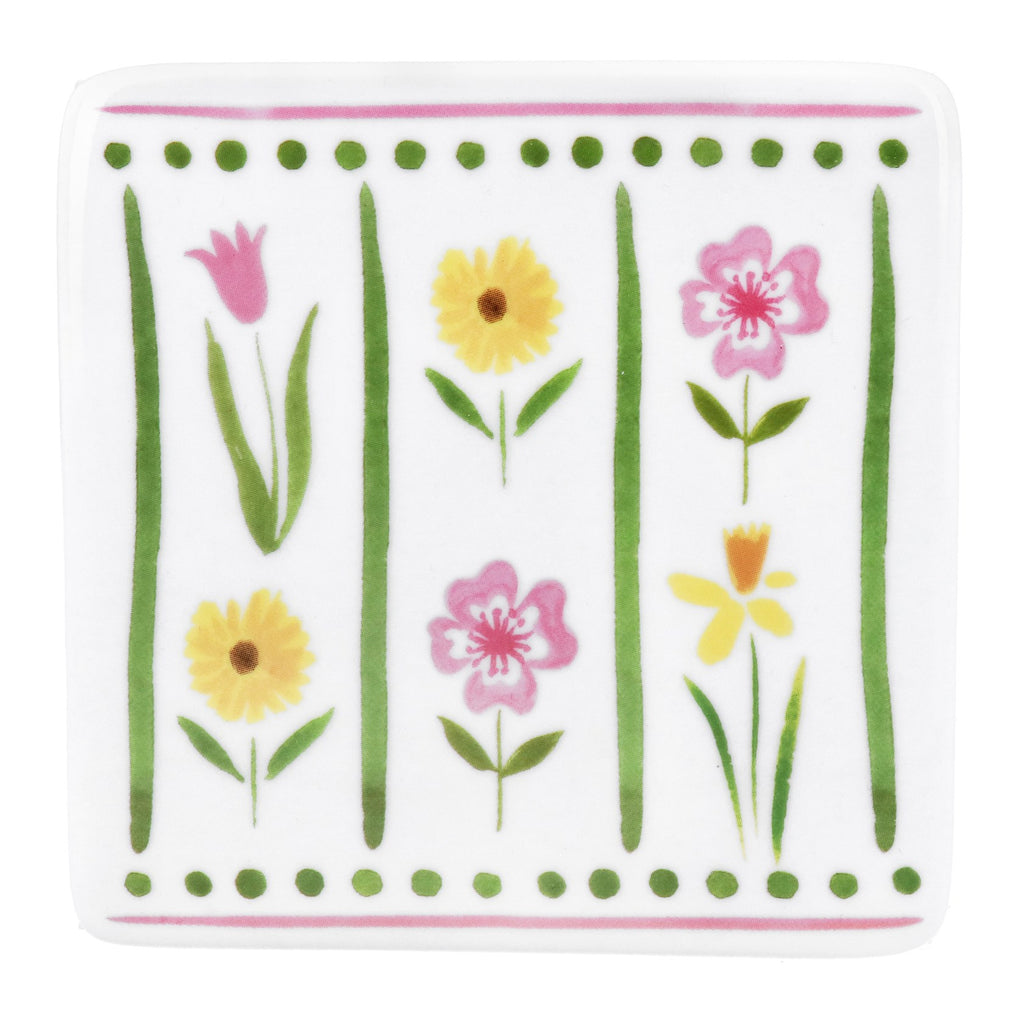 Pastel Meadow Porcelain Coaster