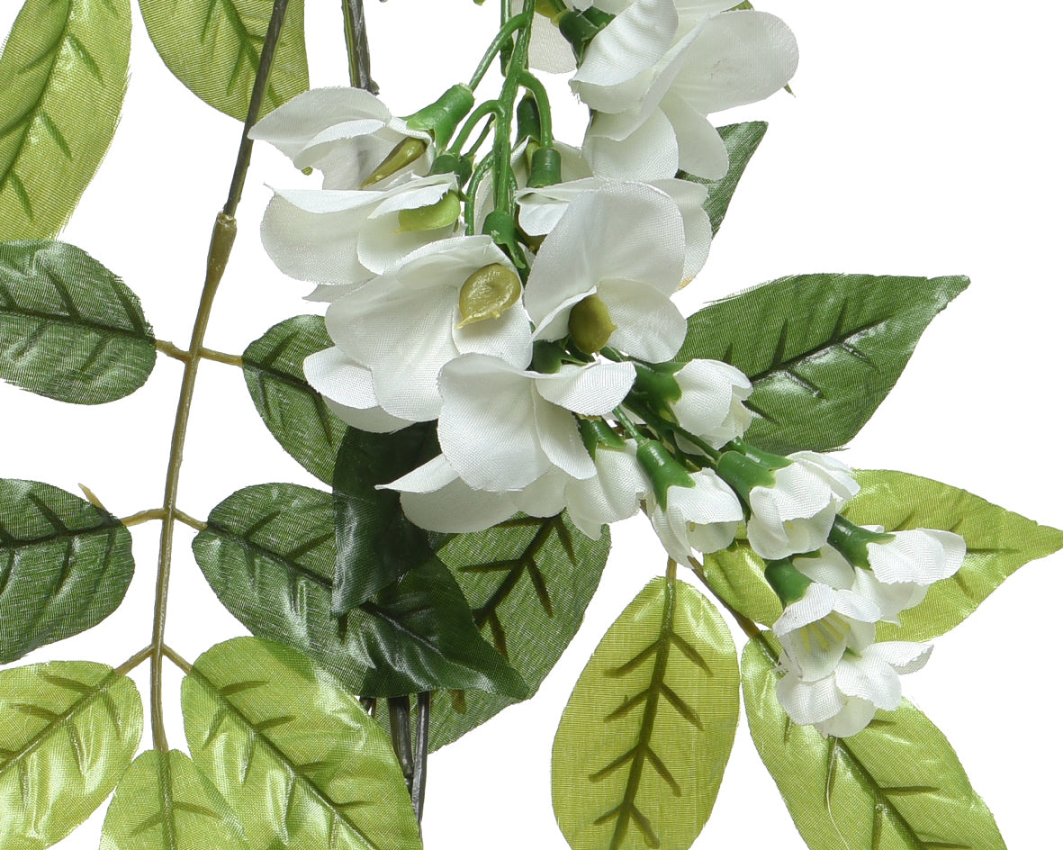 White wisteria garland