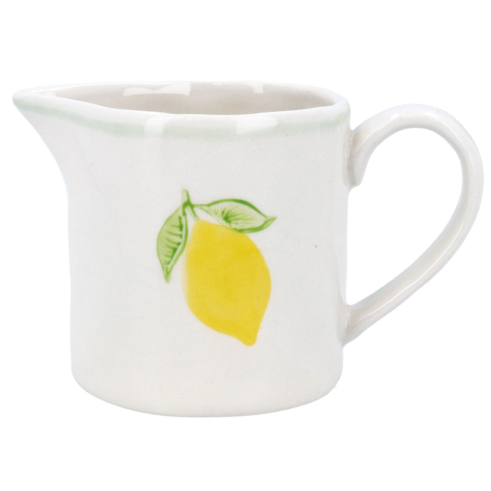 Lemon handpainted stoneware mini jug