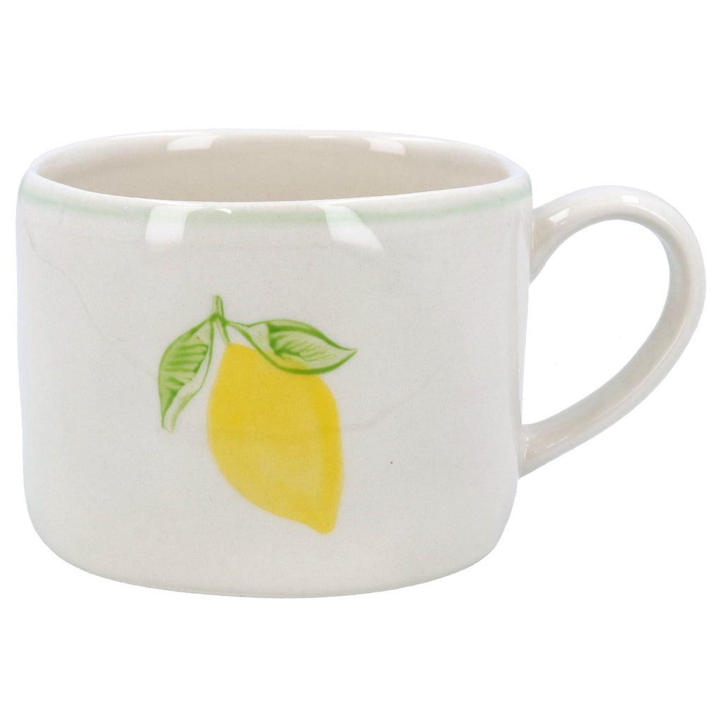 Lemon handpainted stoneware mug