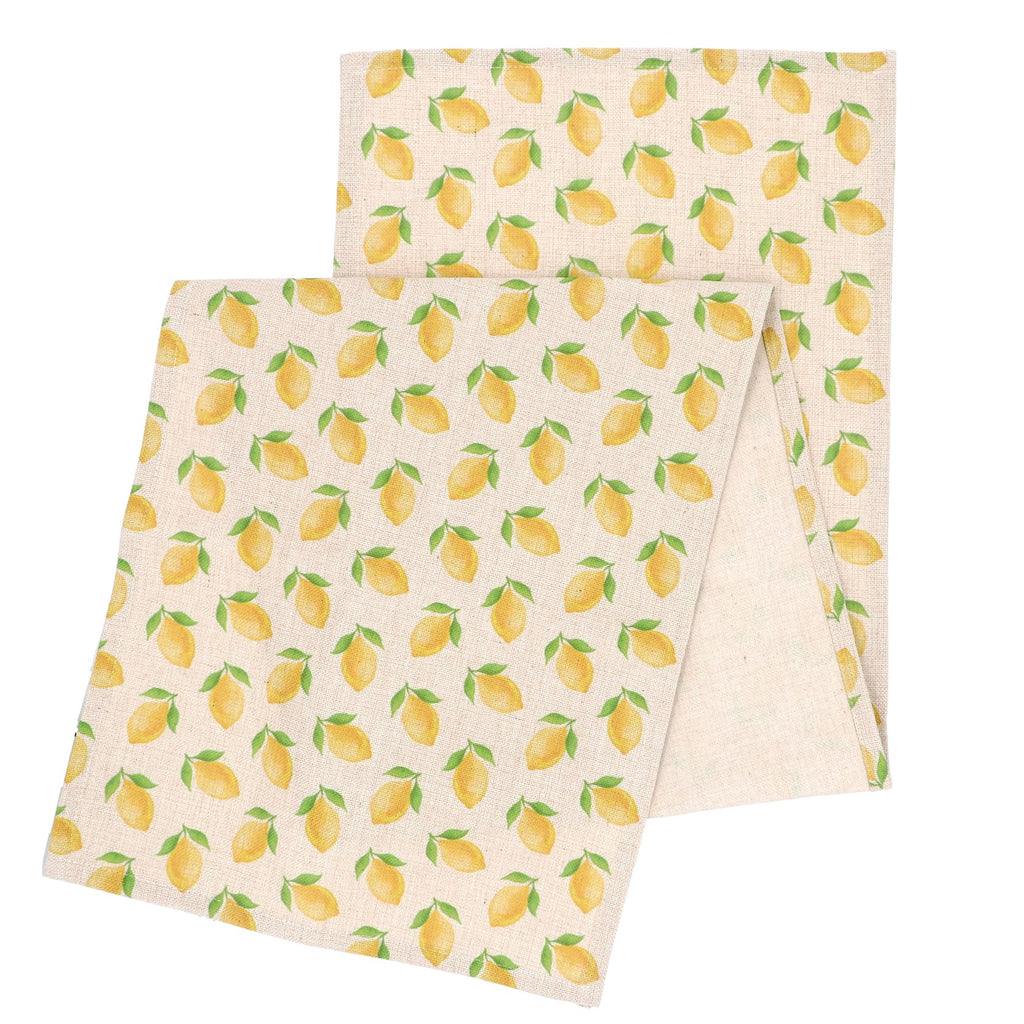 Lemons Polylinen Table Runner