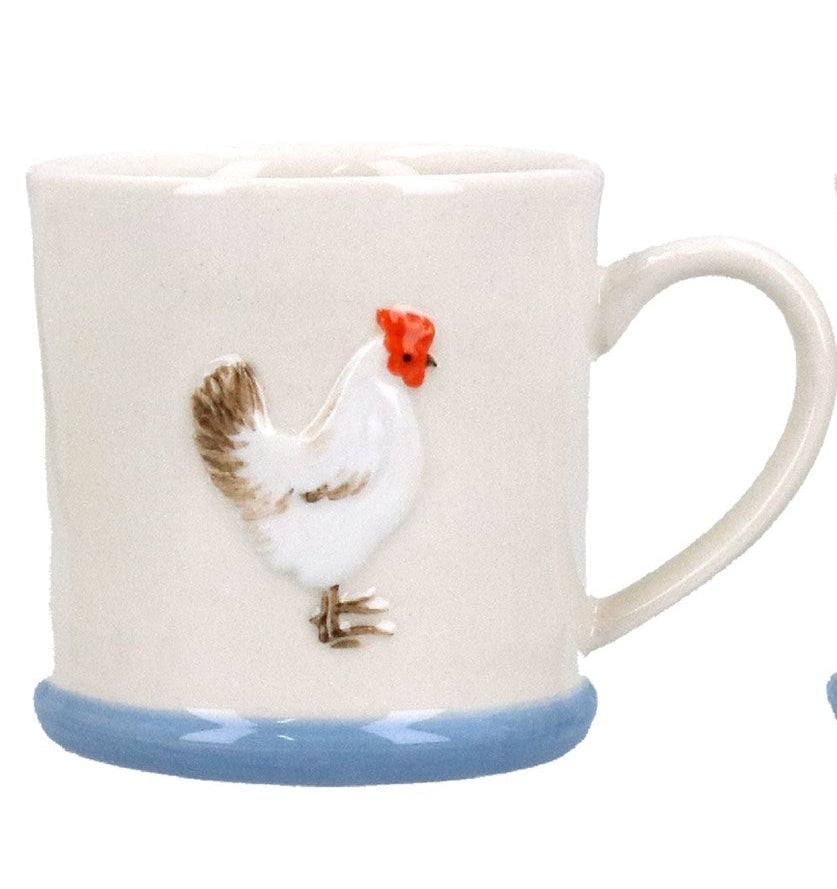 Hen/duck stoneware mini mugs