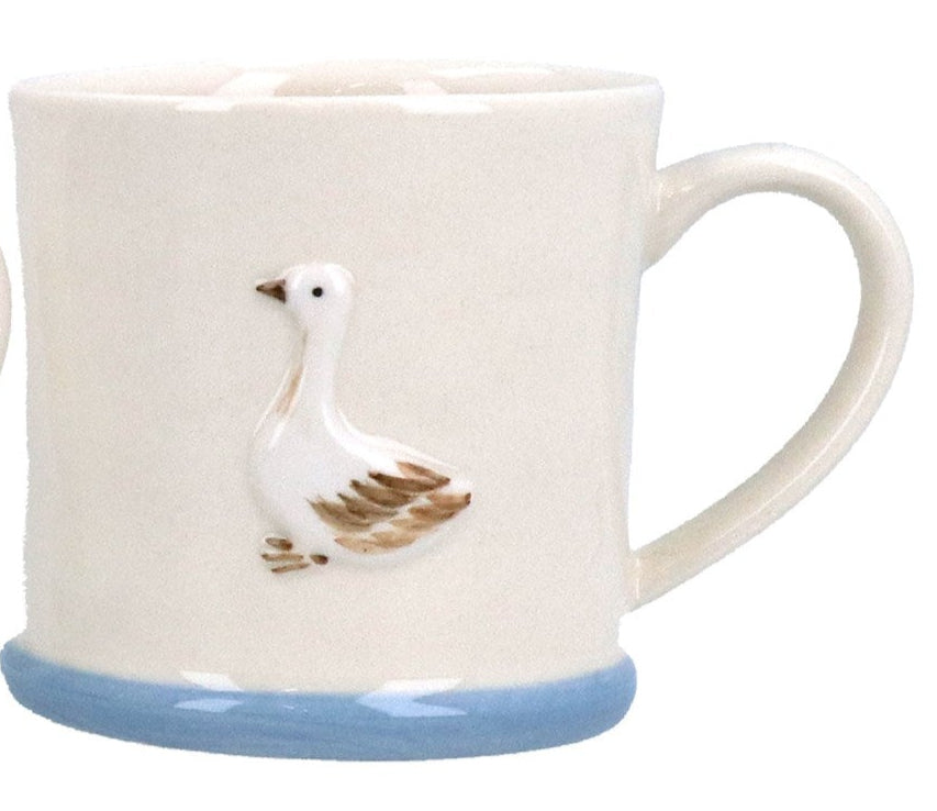 Hen/duck stoneware mini mugs