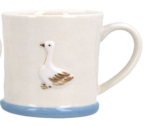 Hen/duck stoneware mini mugs