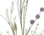 Purple and off white wildflower spray