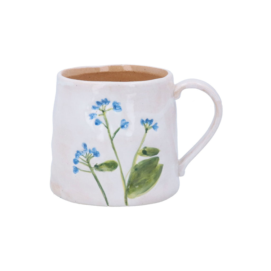 Stoneware Mug - Meadow/blue flower