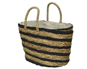 Seagrass bag with stripes (2 Styles)