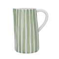 Green and white striped jug, medium