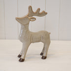 Standing brown ceramic reindeer