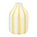 Earthenware yellow stripe dec vase 16cm