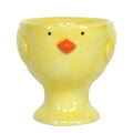 Yellow ceramic chick egg cup