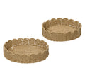 Round scalloped rim paper trays