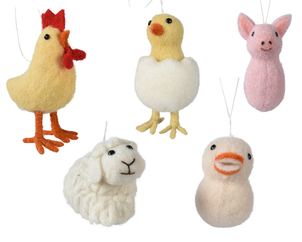 Cute farm animal hanging decs