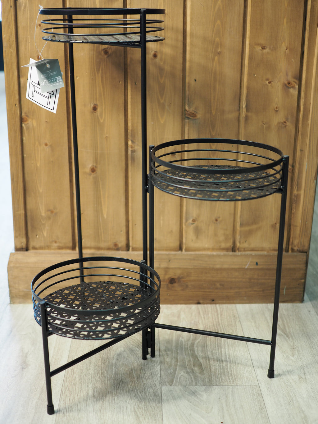 Black 3-tier plant stand