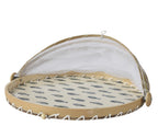 Fish print food cover with  mother of pearl finish