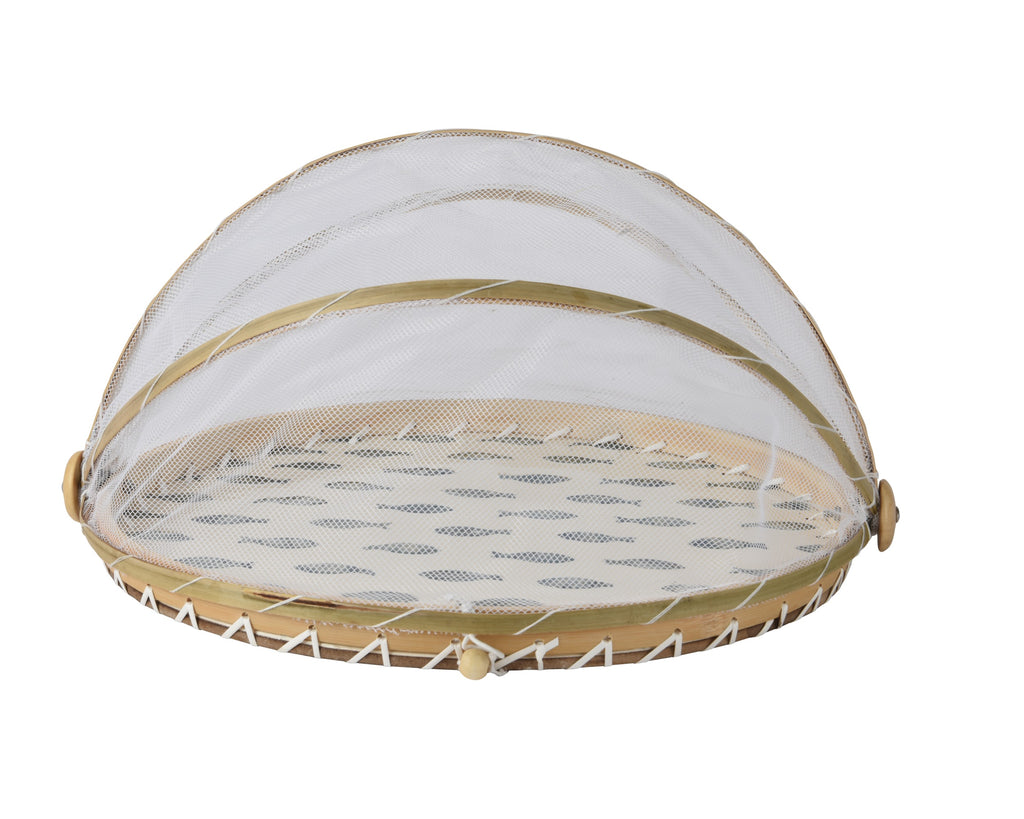 Fish print food cover with  mother of pearl finish