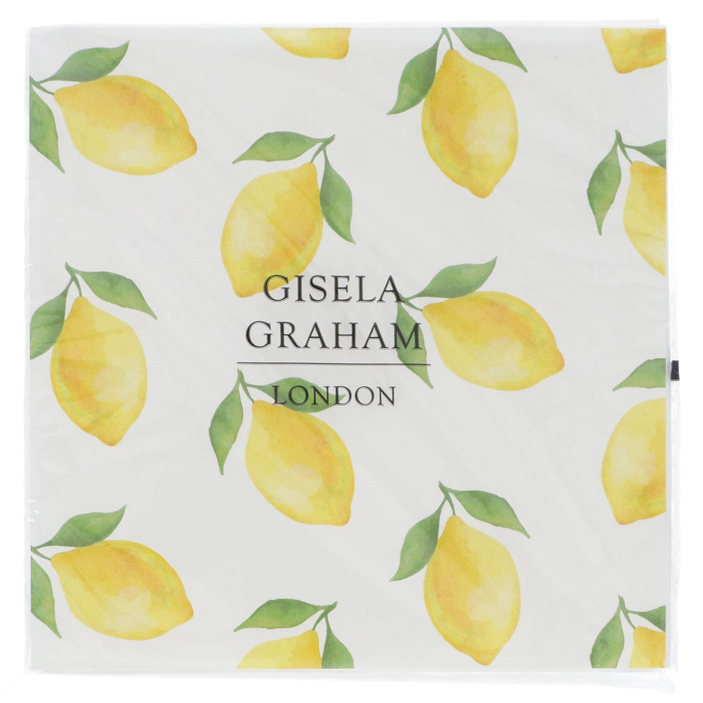 Lemons paper napkins