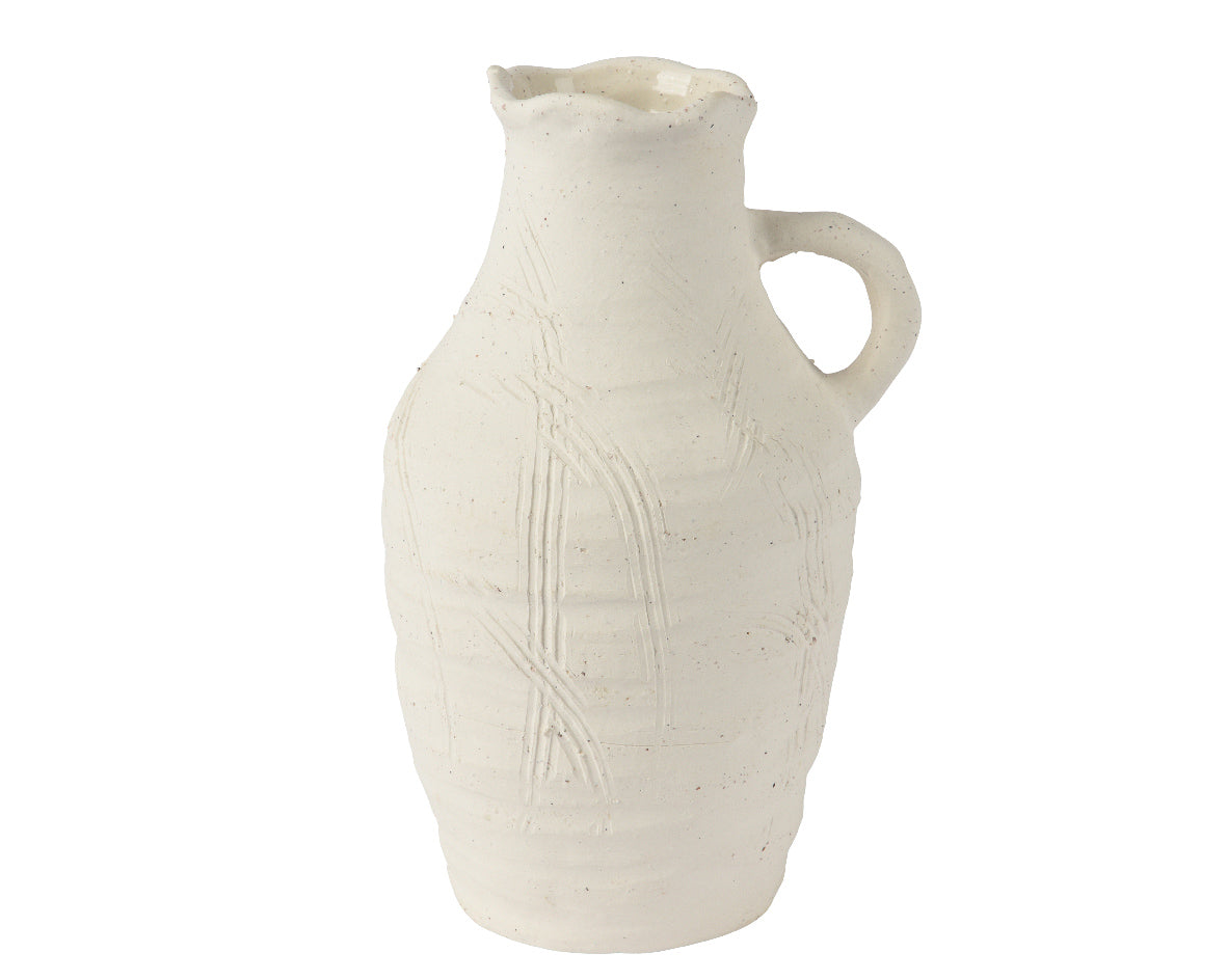 Matt stoneware jug with handle