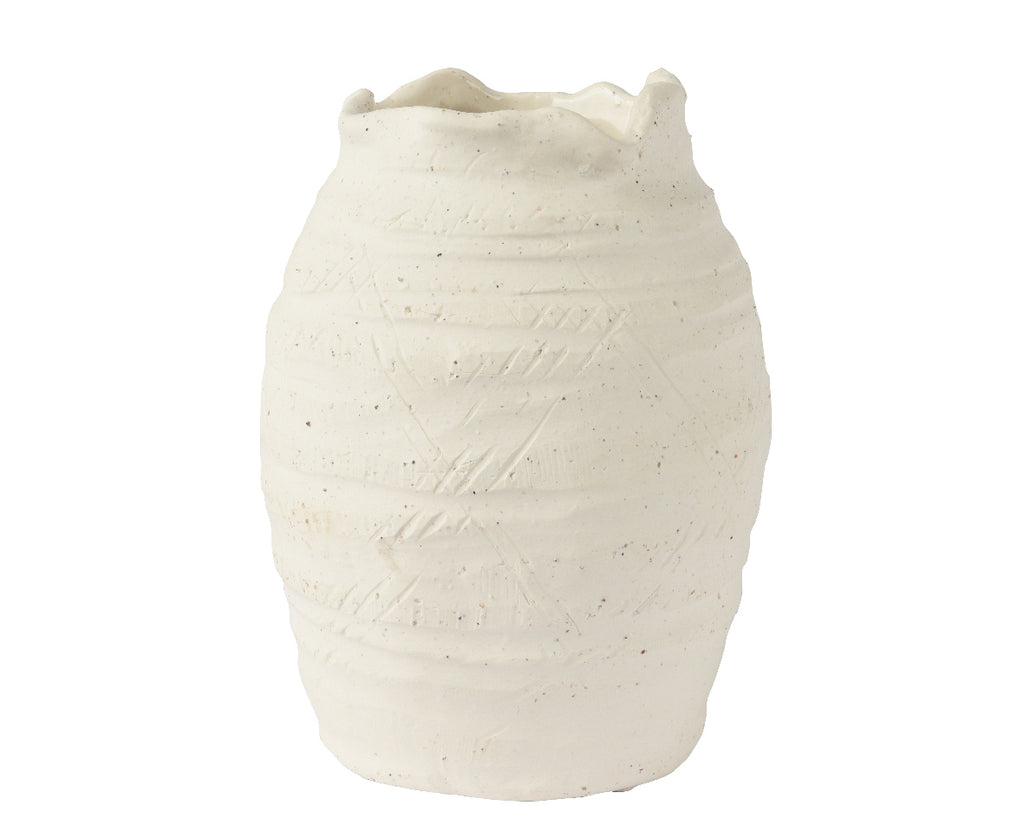 Small stoneware matt vase